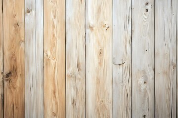 Fototapeta premium beige and yellow wooden surface with vertical planks, showcasing the natural grain and texture of the wood. Perfect for rustic, vintage or natural themed designs