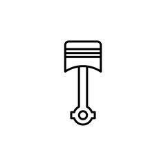 Car Piston thin line vector icon.