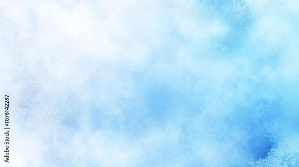 Aufkleber soft blue abstract background with gentle cloud-like patterns and frosted texture ideal for holiday 