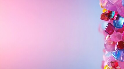 Fototapeta premium Colorful Abstract Background of Shimmering Gems with Soft Gradient Effect in Pastel Tones Ideal for Creative Projects and Graphic Designs