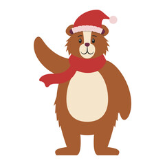 Christmas Bear Character Illustration