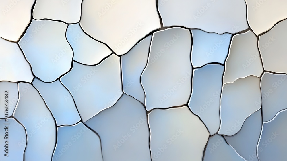Poster abstract blue and white textured background featuring irregular shapes and lines, ideal for artistic