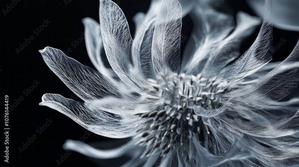 Poster a close up of a flower with a white background