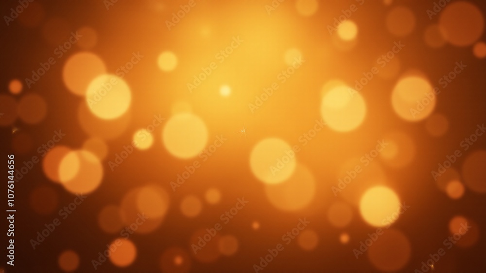 Poster a soft, glowing bokeh texture of warm golden lights, gently blurred with subtle sparkles and a misty
