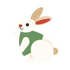 Winter Animal Vector Illustration - Rabbit