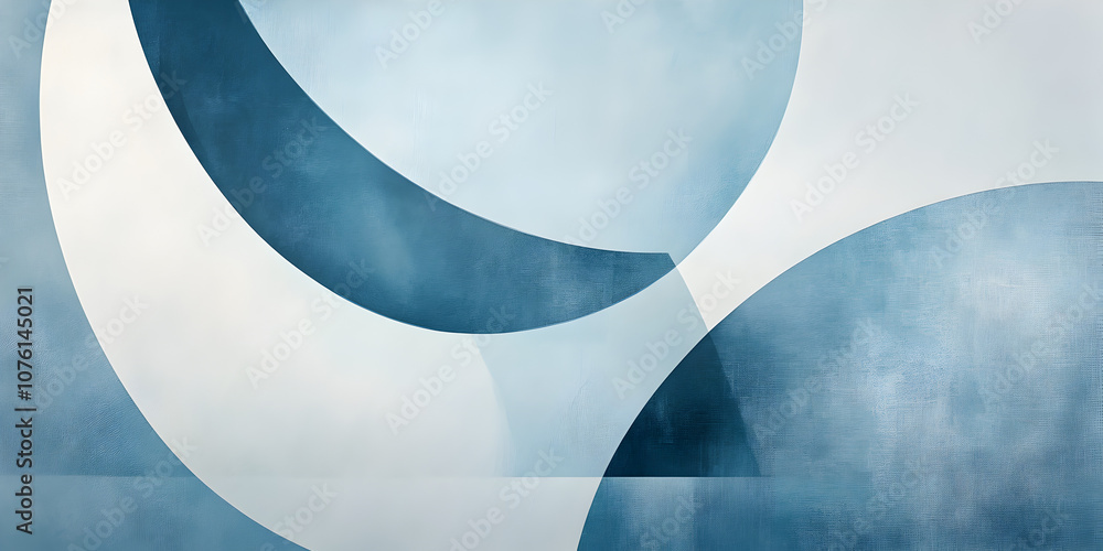 Poster abstract blue circles: a captivating abstract art image with overlapping circles in shades of blue, 