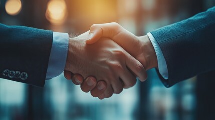 Close-up of Business Handshake Representing Trust and Agreement - Made with Generative AI