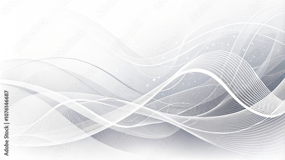 Poster abstract white background with smooth lines