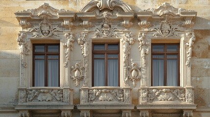 Obraz premium Ornate Architectural Facade with Intricate Details
