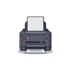 cartoon vector illustration of printer tool