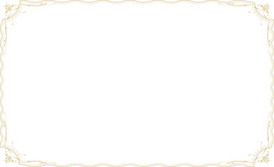 金色の綺麗な装飾フレーム素材