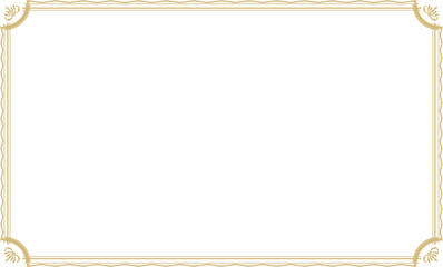 金色の綺麗な装飾フレーム素材