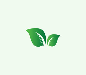 A beautiful template for a logo on the theme of ecology.