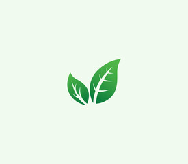 A beautiful template for a logo on the theme of ecology.
