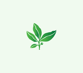 A beautiful template for a logo on the theme of ecology.