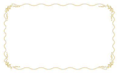 金の装飾背景フレーム素材