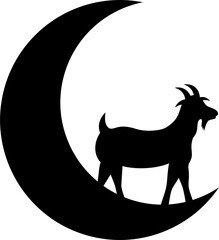 Eid al adha sacrifice animal silhouette