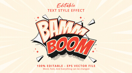 Bam Boom pop comic style Editable Text Effect