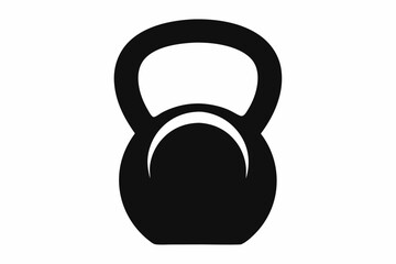 Kettlebell Silhouette Vector, Kettlebell vector icon, Strength training equipment