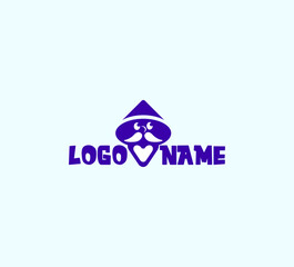 Stylish purple logo with an artistic mask icon—perfect for creative startups, entertainment brands, or modern tech identities.