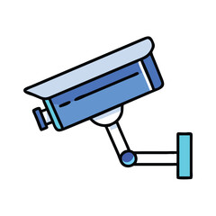 Surveillance CCTV camera vector icon, Colorful vector icon of a CCTV security camera, representing surveillance, monitoring, and safety in modern design.
