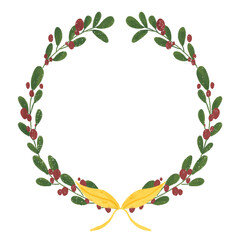 Christmas dinner invitation decorations, Seasonal Holiday Door Wreath for Invitation design