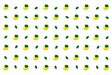 Seamless pattern with lemons, leaves, seamless pattern with leaves, lemon, fruit, food, pattern, seamless pattern, food pattern, yellow, pattern, fabric, wrapping, paper, yellow background, textile