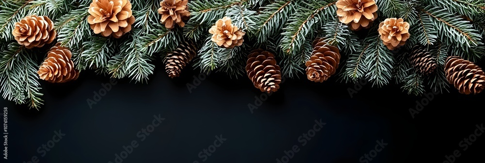 Poster elegant misoka festive banner with japanese scrolls and pine branches isolated on clean background w