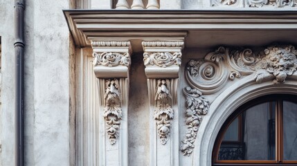 Obraz premium Ornate Architectural Details in Classic Style