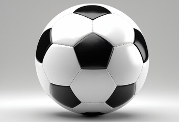 Fototapeta premium 3D model of a realistic soccer ball, isolated on a white background. Ai generated images
