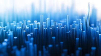 Fototapeta premium Sleek Blue Data Visualization with Geometric Graphs and Charts