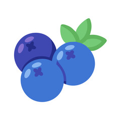 bilberry icon, fruits vector icon - simple vector illustration of a bilberry, in a simple and clean style, suitable for food and health themes. fruits flat illustration.