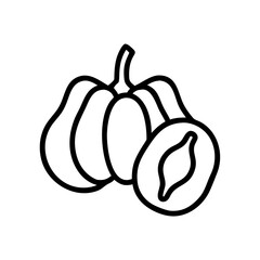 ackee icon, fruits vector icon - simple vector illustration of a ackee, in a simple and clean style, suitable for food and health themes. fruits flat illustration.