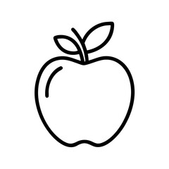 apple icon, fruits vector icon - simple vector illustration of a apple, in a simple and clean style, suitable for food and health themes. fruits flat illustration.