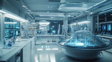 Fototapeta premium Futuristic Science Lab Interior