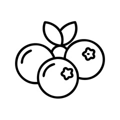 blueberry icon, fruits vector icon - simple vector illustration of a blueberry, in a simple and clean style, suitable for food and health themes. fruits flat illustration.