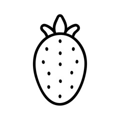 cactus pear icon, fruits vector icon - simple vector illustration of a cactus pear, in a simple and clean style, suitable for food and health themes. fruits flat illustration.