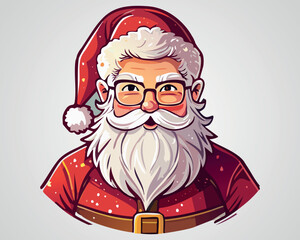 Smiling Santa Claus Illustration - Festive Holiday Artwork