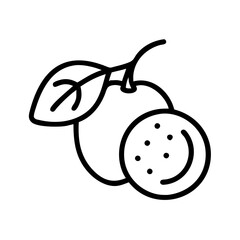 camu camu icon, fruits vector icon - simple vector illustration of a camu camu, in a simple and clean style, suitable for food and health themes. fruits flat illustration.