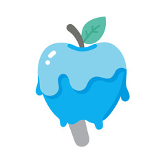 ice apple icon, fruits vector icon - simple vector illustration of a ice apple, in a simple and clean style, suitable for food and health themes. fruits flat illustration.