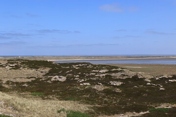 Blick auf die Küstenlandschaft am sogenannten Ellenbogen der Insel Sylt bei List