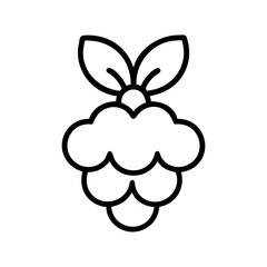 cloudberry icon, fruits vector icon - simple vector illustration of a cloudberry, in a simple and clean style, suitable for food and health themes. fruits flat illustration.