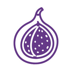 fig icon, fruits vector icon - simple vector illustration of a fig, in a simple and clean style, suitable for food and health themes. fruits flat illustration.