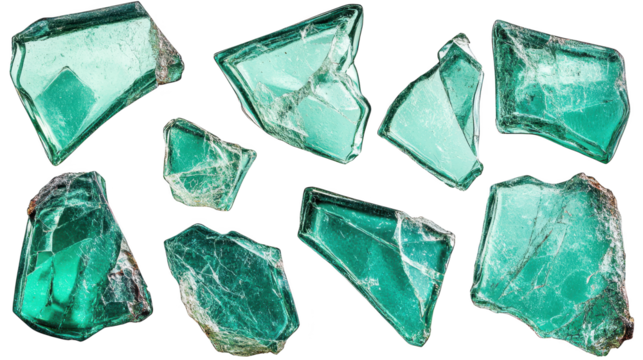 Closeup of emerald green crystals, stunning display of nature geological artistry