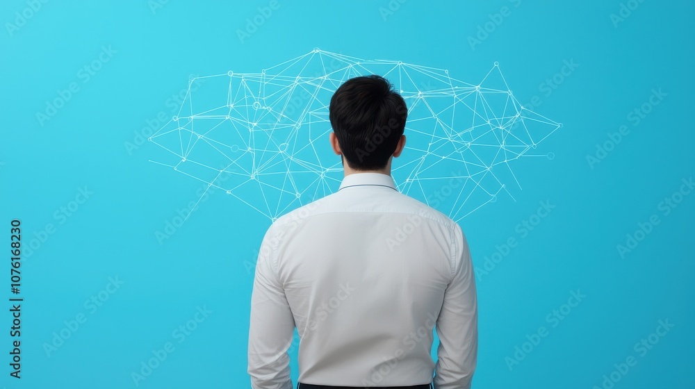 Poster network technician analyzes system breach to enhance cybersecurity protocols and safeguard data inte