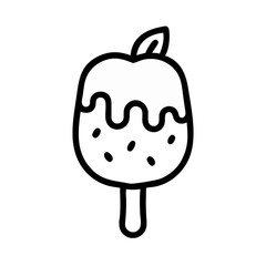 ice apple icon, fruits vector icon - simple vector illustration of a ice apple, in a simple and clean style, suitable for food and health themes. fruits flat illustration.