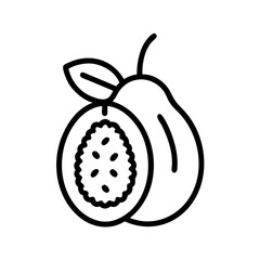 jackfruit icon, fruits vector icon - simple vector illustration of a jackfruit, in a simple and clean style, suitable for food and health themes. fruits flat illustration.