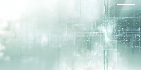 Abstract Technology Background: A minimalist, soft-focused backdrop featuring a subtle, ethereal pattern of blurred lines and textures in calming green hues. Perfect for presentations, websites.