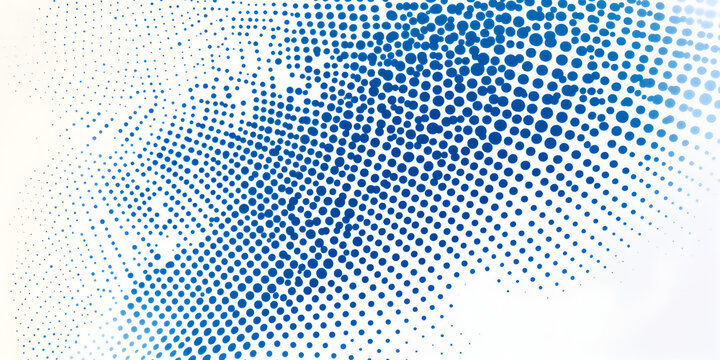 Abstract Blue Dot Pattern: A captivating abstract background with a mesmerizing pattern of blue dots, evoking a sense of dynamism and technology. The dots create a sense of depth and movement.