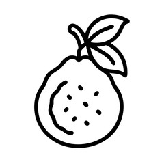 kaffir lime icon, fruits vector icon - simple vector illustration of a kaffir lime, in a simple and clean style, suitable for food and health themes. fruits flat illustration.